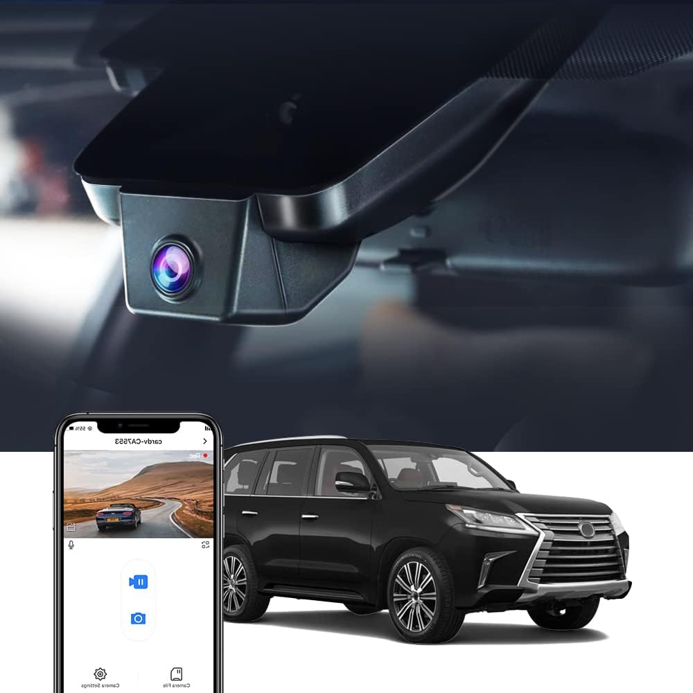 Fitcamx Front 4K and Rear 1080P Dash Cam Suitable for Lexus LX570 2017 2018 2019 2020 2021 Gen3 (J200), Integrated OEM Style, Loop Recording WiFi, Dual HD Video, G-Sensor, Easy to Set, 128GB Card