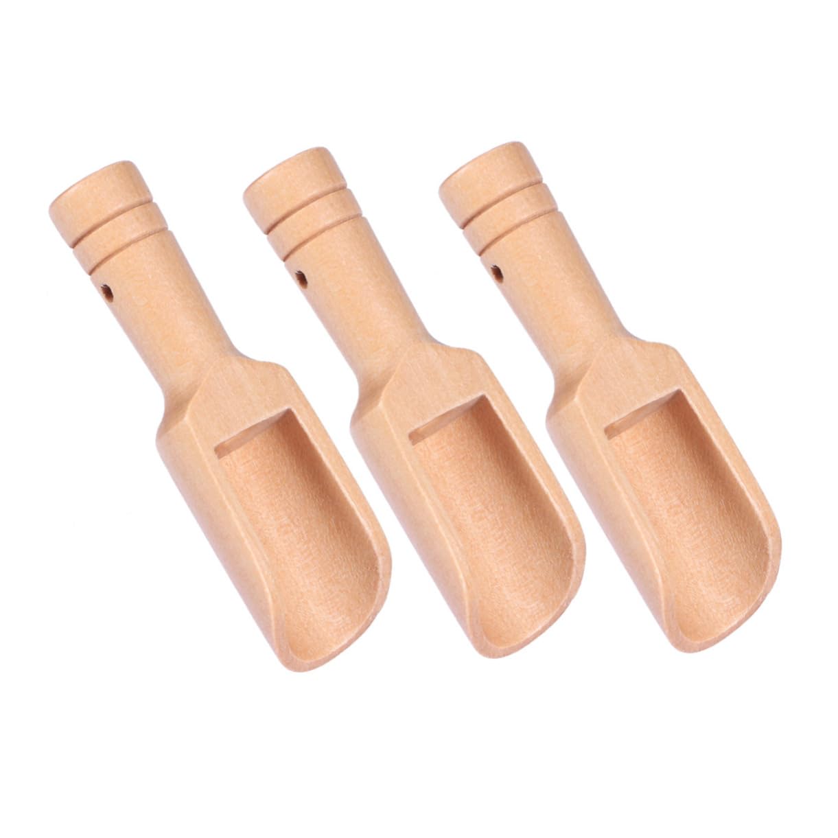 Cabilock Kleiner Salzlöffel 3 Stück 2,4x7,8cm Glatte Oberfläche für Sicheres Dosieren von Reis und Süßigkeiten als Gewürzlöffel in Küche