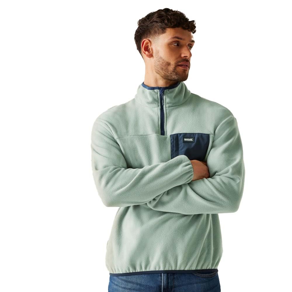 Regatta Men's Glacier/Navy Frankie Half Zip Fleece Extra Large
