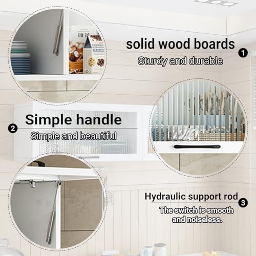 Vitrina de cristal de pared compacta de 60x20x30cm con almacenamiento visible 4