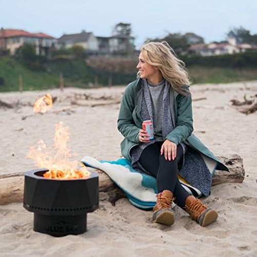 Blue Sky Outdoor Living Ridge Portable Fire Pit, Portable Smokeless Fire Pit With Carrying Bag, Black #TOP7