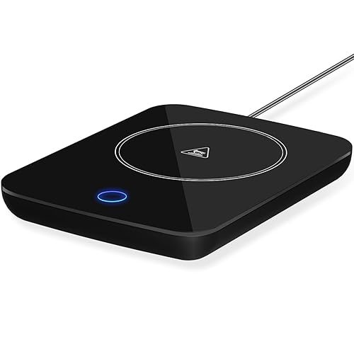 Misby Mug Warmer, Coffee Cup Warmer with Auto Shut Off, Gravity-Induction Coffee Warmer for Desk Use, Coffee Mug Warmer for Coffee Lovers Gift Keep Beverages Coffee Warmer (Black) - Black