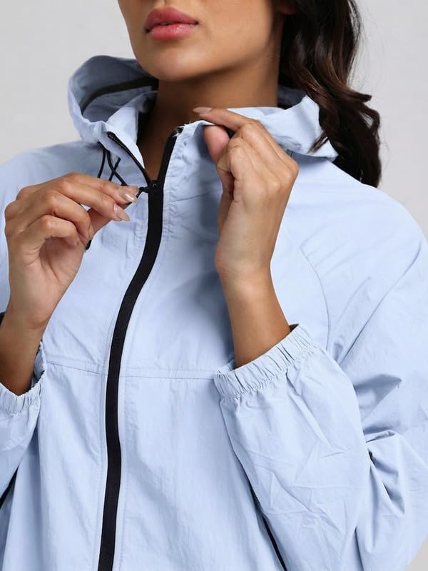 Image of CHKOKKO Sunscreen Jacket For Women With Hood Upf 50+ UV Tan Sun Protection | Wind Proof Lightweight Breathable Quick-dry Water-repellent Fabric | For Gym Sports Running Biking And Dailywear