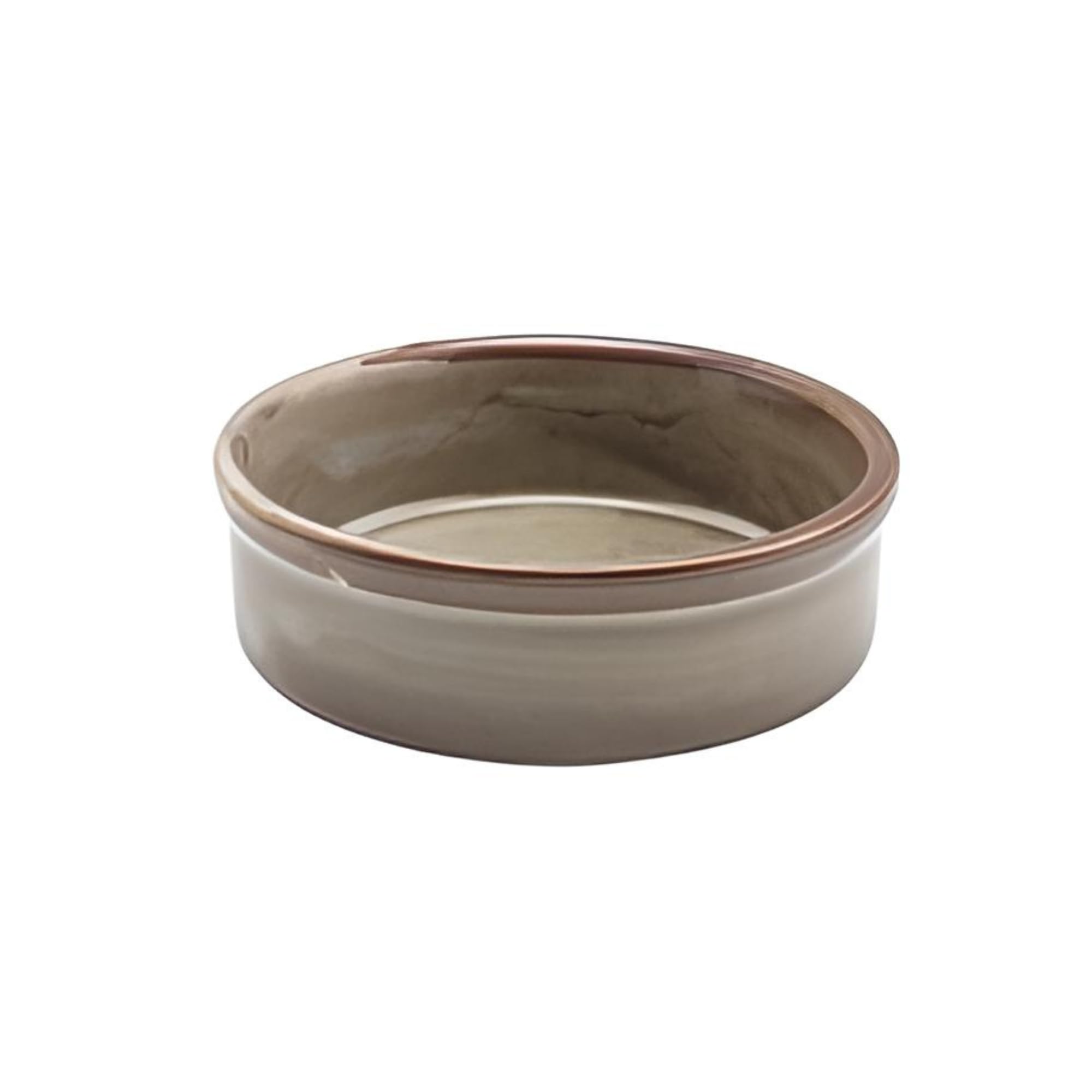 Terra Lot de 12 plats à tapas en porcelaine Gris 10 cm