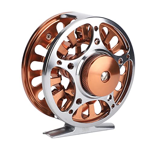 Fly Reels, Double Color 5/6 Fly Reels CNC Machined Aluminium Alloy 3 Bearing Fly Fishing Wheel for Outdoor