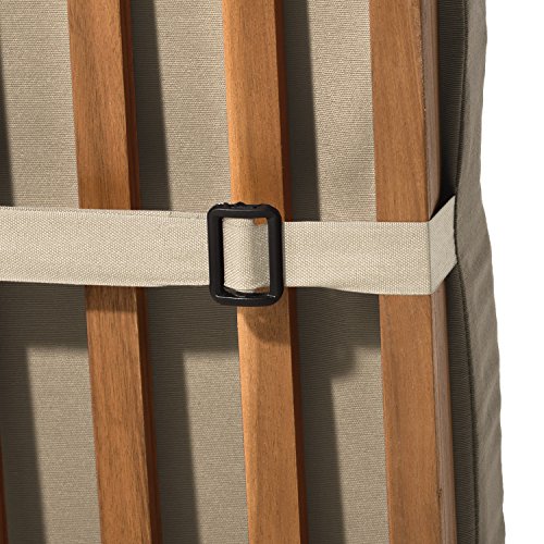 Beautissu Luxus Deckchair Auflage Sonnenliege 175x45x5cm LoftLux DC – Bezug Abnehmbar – Polsterauflage für Liegestuhl Auflage Gartenliege Polster – Liegenauflage Gartenmöbel Kissen Natur