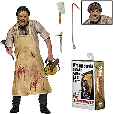 Miniatura 3 de Figura de acción de la masacre de Texas Chainsaw de 7 pulgadas, modelo coleccionable de juguete