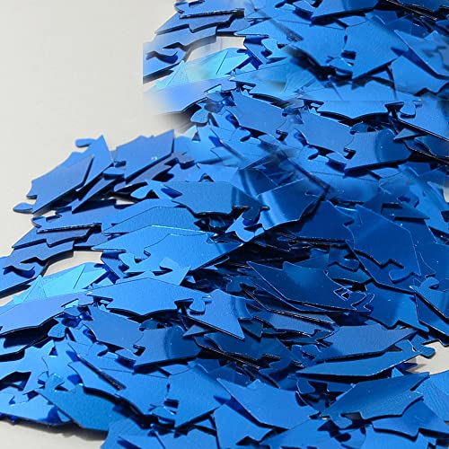 Confetti Grad Cap Blue Royal forme chapeau de diplômé bleu roi lot de 3 sacs