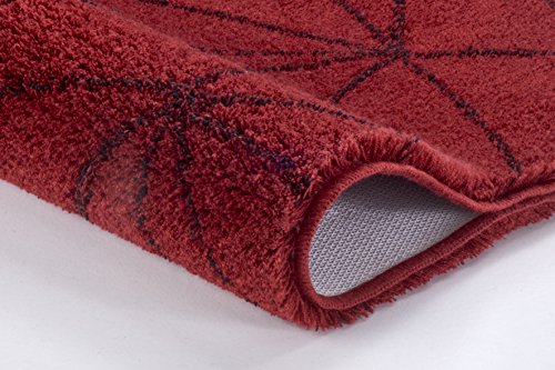 Kleine Wolke Nizza Bath Rug, Polyacrylics, Dark Red, 70 x 120 x 2 cm