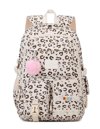 Lmwzh sac à dos scolaire adolescent sac à dos enfant école pour Sac à dos fille (1Léopard)