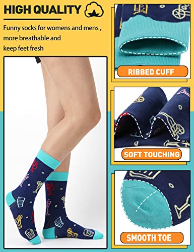 Moggei Funny Socks For Women Men Fun Cozy Crazy Cute Novelty Fashion Gift Breathable Cotton Boot Socks Stocking Stuffers( Food A(12 Pairs),L) thumb #4