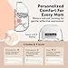 KeaBabies Hands Free Breast Pump Wearable, Portable - With Full Set Soft Silicone Flange Inserts, 3 Modes & 9 Strong Suction Levels, Pulse S10 Pro Quiet Double Electric Breastfeeding Pumps, 2-PK (Zen)