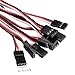 Ltvystore 55Pcs 6Sizes Male to Female 3 Pin Servo Extension Wire Cable Compatible for Futaba JR RC Servo Extension Connection Control Parts