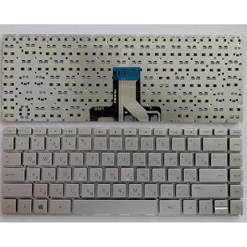 US SP RU for HP 14Q-CS 14-CE/DA/DK/CK/CB/CD/CC/CM/CY/CS 14Z-CM 1002 18 25 28 33 34TU/TX 348 G5 Keyboard Laptop Parts(Silver RU)