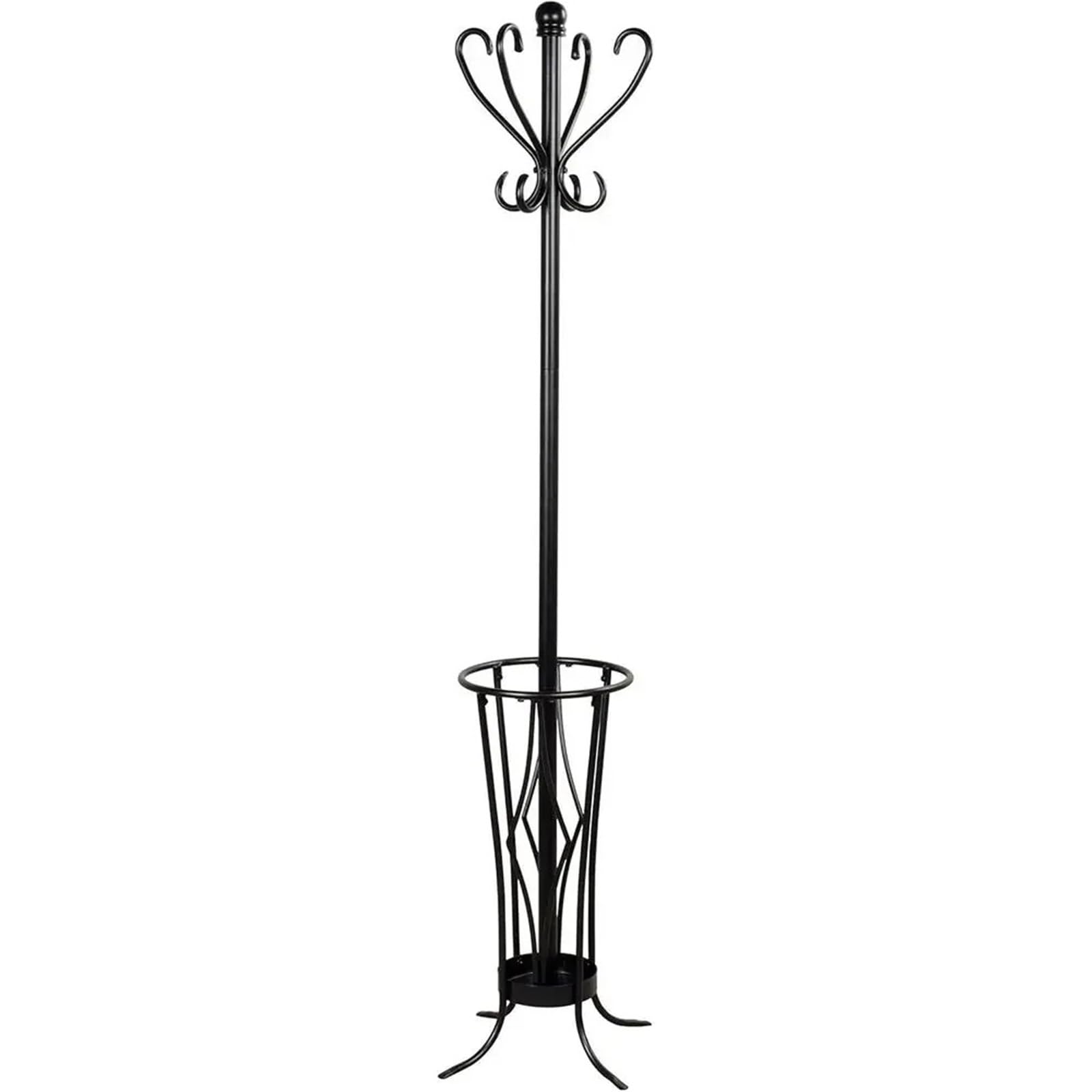 FVDZRFIE Umbrella Stand Metal Stylish Metal Coat Rack With Umbrella Holder Entryway Storage