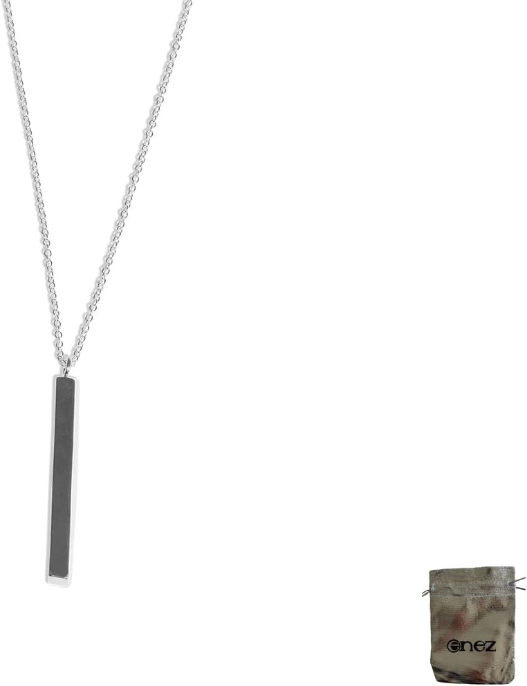 Silver Plated Pendant with 925 Silver-Billet Noble Necklace 46 cm R056