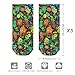 LITPUZC Women's Fashion Ankle Socks Funny Running Low Cut Socks Trippy Monster Art Black No Show Athletic Sock Soft Breathable Crew Sock 5 Pairs