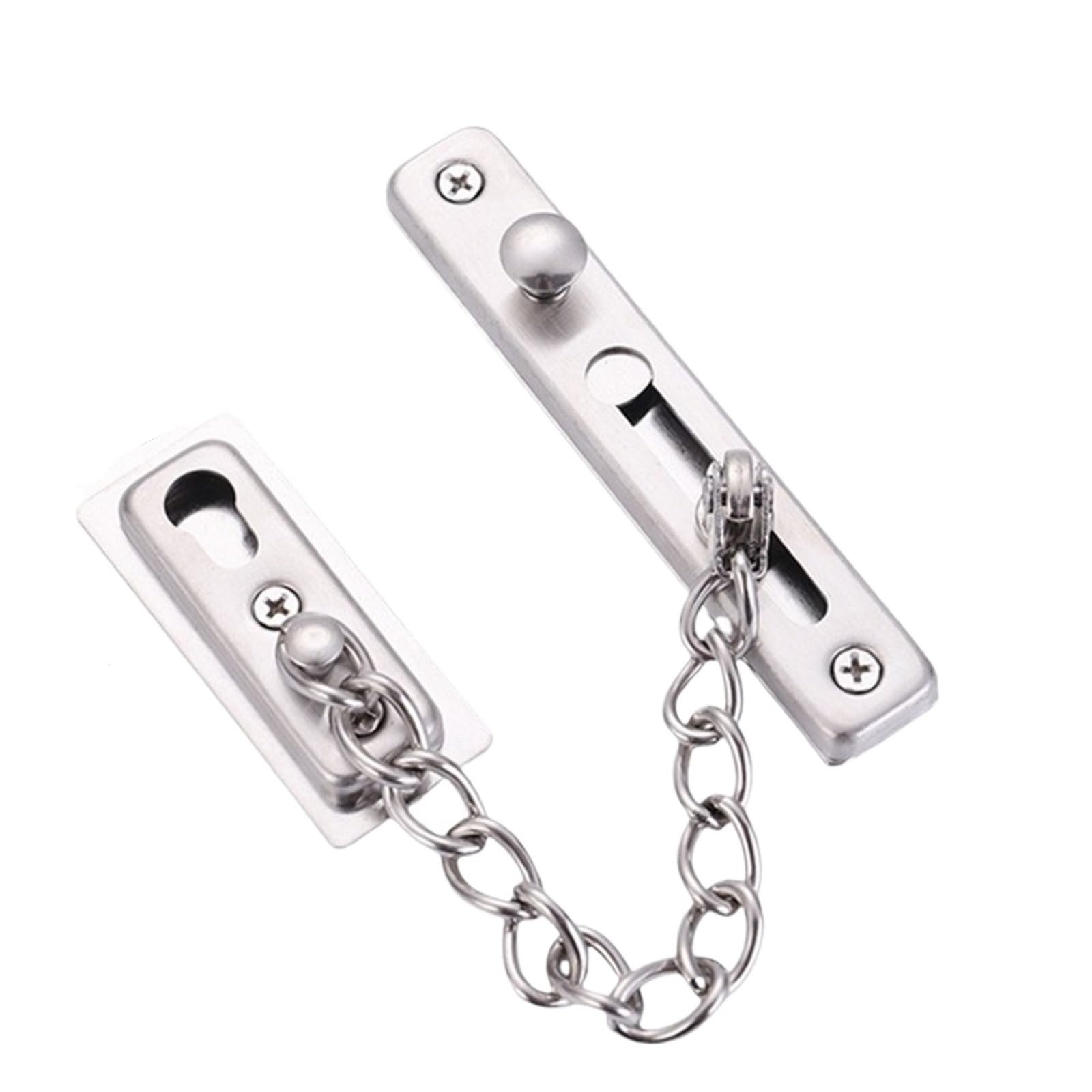 Chaîne De Porte De Sécurité En Acier Inoxydable Sans Perceuse