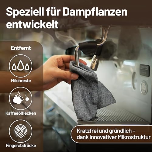 GLANZFAKTOR Barista Tuch Set (2) - Hochwertige Barista Tücher & Barista Lappen (38x38 cm) – Waschbares Barista Handtuch für Barista Kaffee, Espresso & Reinigung – Perfekt für Barista zubehör