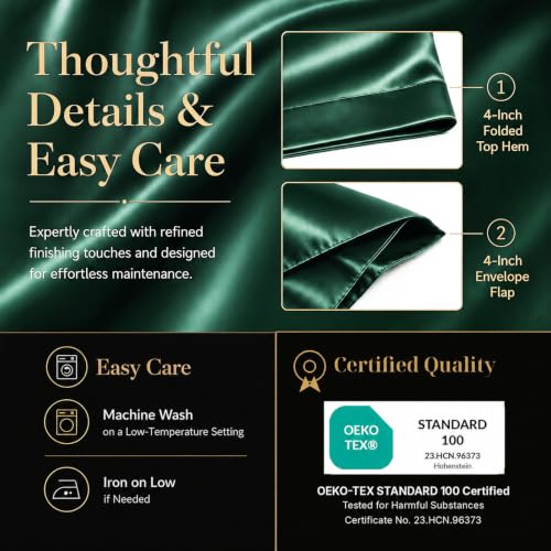 CozyLux King Satin Sheets, Fits Mattresses up to 14 Inches, 4-Piece by CozyLux - Used condition - Image 6