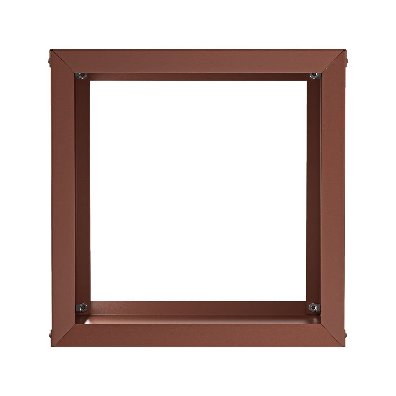hiyard Holzlager I Wooker square 49 x 49 cm I Kaminholzregal I Brennholzregal I Made in Germany I rostbraun