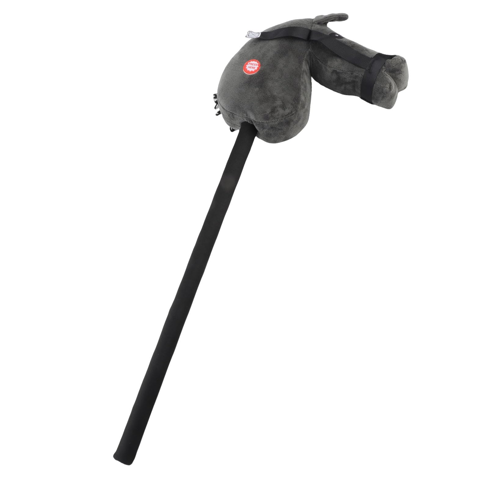 aqxreight Juguete de Palo de Caballo de 70 Cm con Sonido Juguete de Cabeza de Caballo de Felpa Suave para Niños, Sonidos de Galope y Relincho, de Peluche de Piel Sintética Marrón para Niños