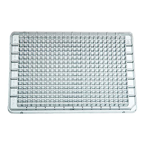 Brandtech 781620 Polystyrene F-Bottom 384 Well Brandplates Microplate, Non-Treated, 100 Microliter Well Capacity, Transparent (Pack Of 50) #TOP10