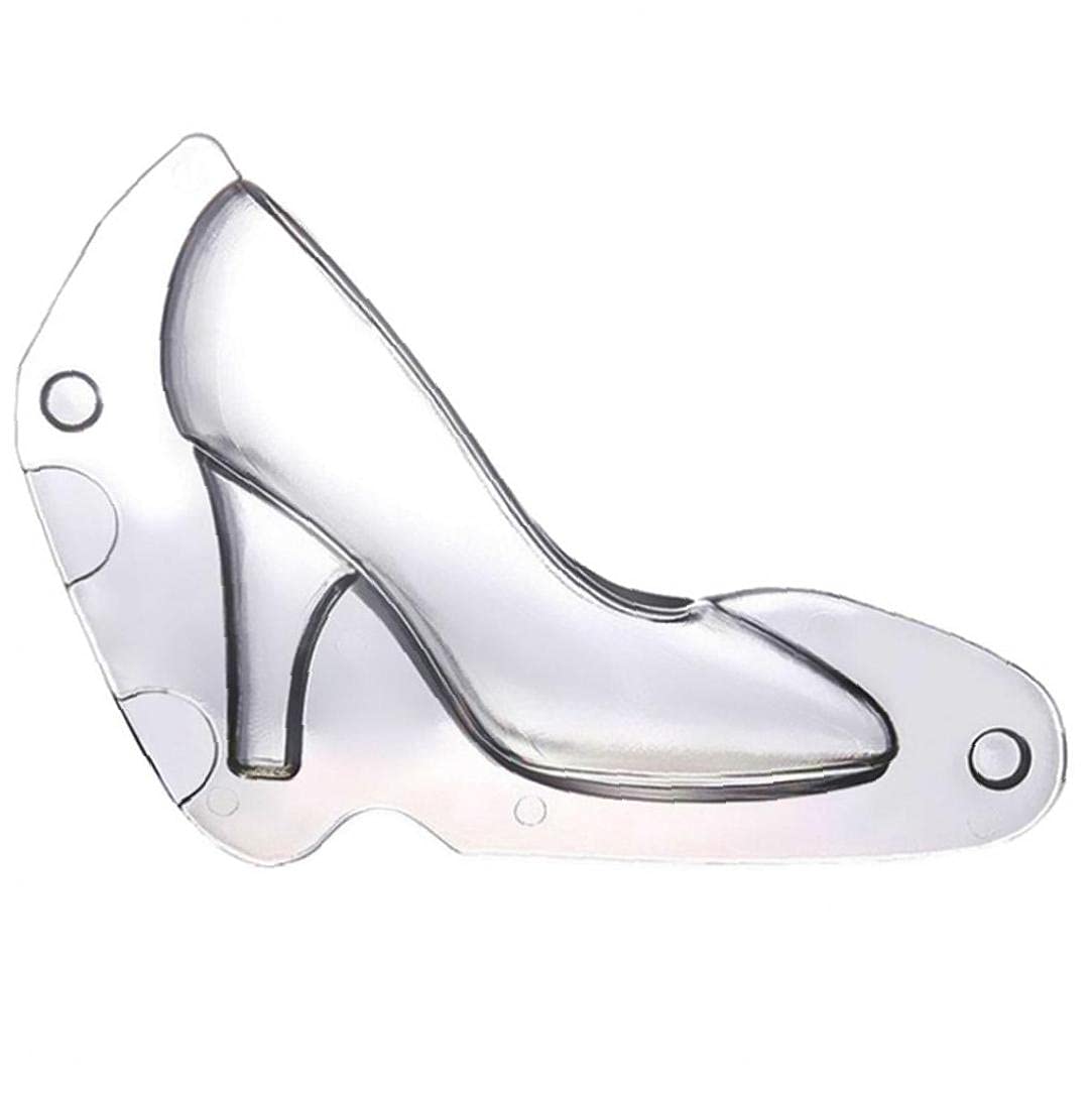 Tossper Women's Transparent Fondant High Heel Shoe Mold Chocolate Baking Mould Cute Shoes Candy Mould Sugar Paste Diy Mold Cake Decoration Supply