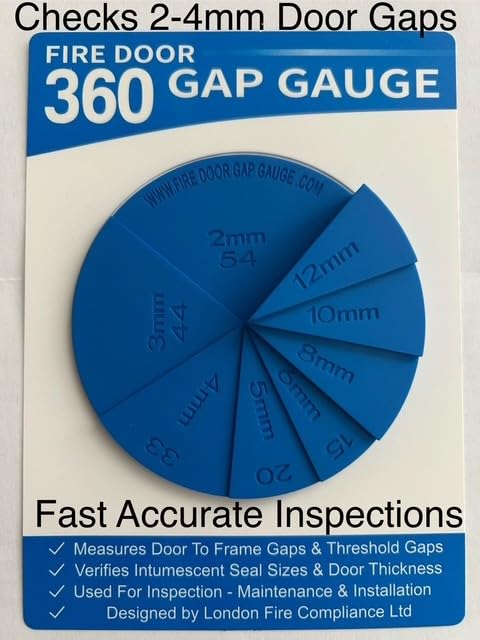Fire Door Gap Gauge Calibrated Gap Measuring Tool for Fire Door Inspection & Compliance 210mm Precision Gauge for Inspectors Installers & Maintenance