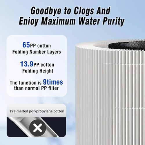 Image of Vortopt Q1 10000 Gallon Water Filter, Reduces Chlorine, Bad Taste & Odor | Undersink Water Filter Systems Direct Connect to Kitchen Faucets, NSF /ANSI 372 /42 Certified, 1 Year.