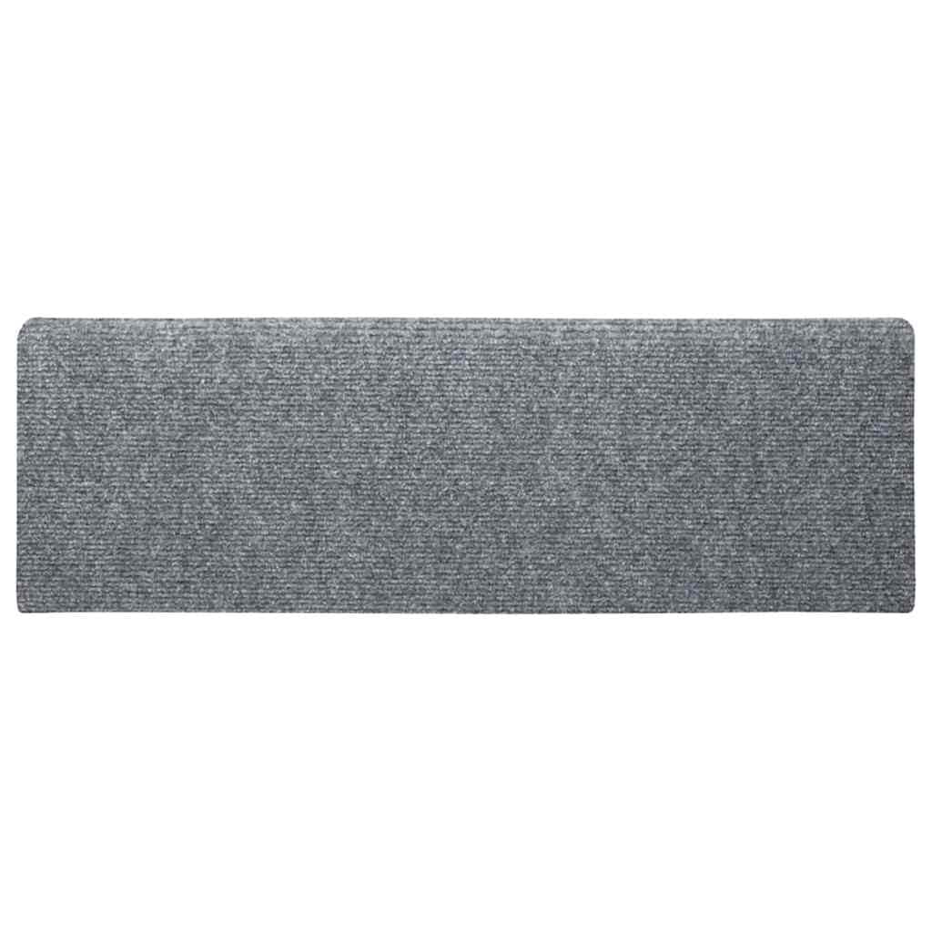 Lot de 5 tapis d'escalier autocollants - Gris clair - 65 x 21 x 4 cm - Antidérapant - Pour coureurs, protection et isolation phonique - Intérieur