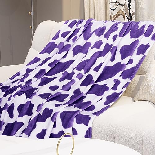 Image of Purple Throw Blanket for Bed, Lavender Soft Fleece Blanket for Women, Girls, Teens | Lightweight Bedding & Couch Accessories, Purple Gifts for Birthday, Holidays 50 inchx60 inch