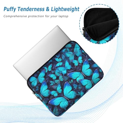 Funda para portátil 13-14 pulgadas azul con mariposas miniatura 5
