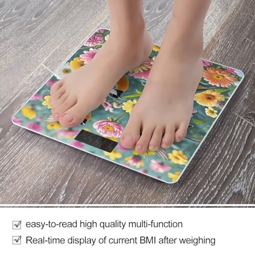 Báscula Digital de Baño con Diseño de Pájaros y Flores miniatura 5