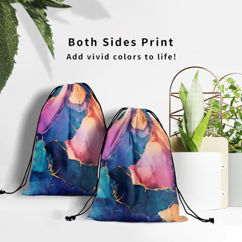 Image of Nerxy Colorful Marble Gymnastics Grip Bag - Marbling Grip Bags for Gymnastics Mini Gym Bag Marbled Drawstring Storage Pouch Adjustable