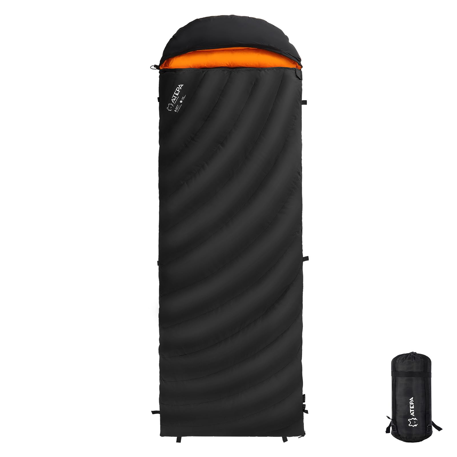 ATEPA Down Sleeping Bag for Adults 650FP Recycled 30 F 35 F 40 F 45 F 3 Season