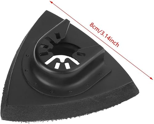 Miniatura 5 de Hojas de lija triangulares con gancho y bucle, 82 unidades, almohadilla de arena oscilante multiherramienta para Bosch Stanley Multimaster Dremel