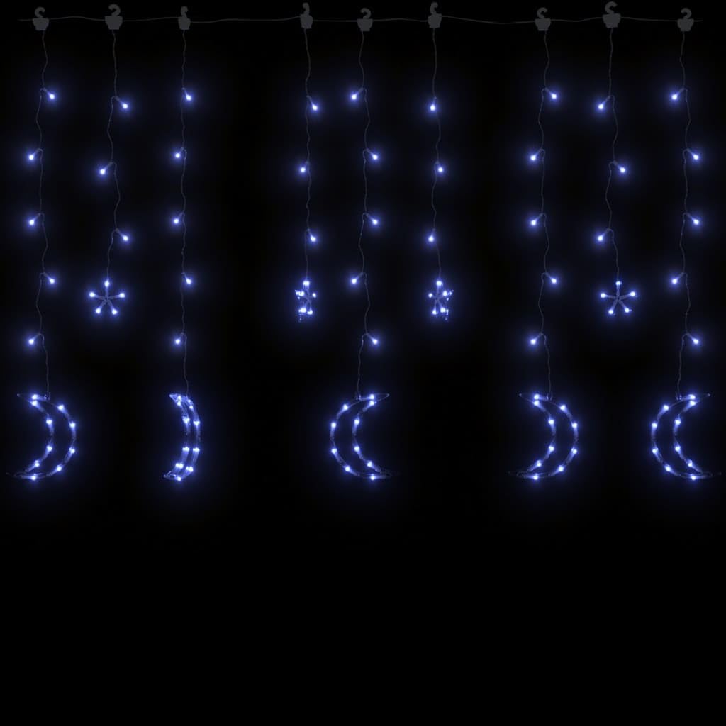 filo luci per foto,luci led filo rame,bottiglia luminosa a led a batteria,Luci Fatate Stella e Luna con Telecomando 345 LED BluIdeal für Weihnachtsfeiern, Wandambiente