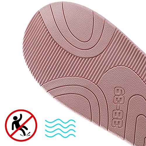 Hbeylia Platform Fuzzy Slippers For Women Men Comfort Fluffy Plush Furry Closed Toe Anti Slip House Slippers Breathable Cotton Wool Knit Winter Warm Bedroom Home Sliders For Couples Indoor Outdoor4