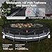 QH.HOME Winter Round Pool Cover for 18 Ft Bestway/Intex/Coleman Frame Above Ground Pool, [Excellent Windproof ] with Fast Tightening Patented Ratchet& Weight-Bearing Rings,Cold and UV Resistant