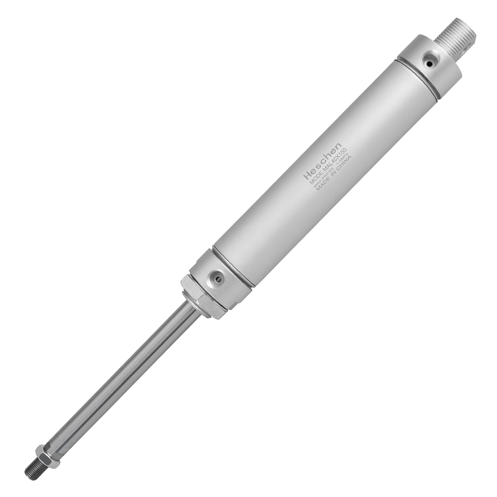 Heschen Vérin pneumatique Mince, Mal 40-150, PT1/4'' Port, Alésage 40mm, Course 150mm, Double Effet