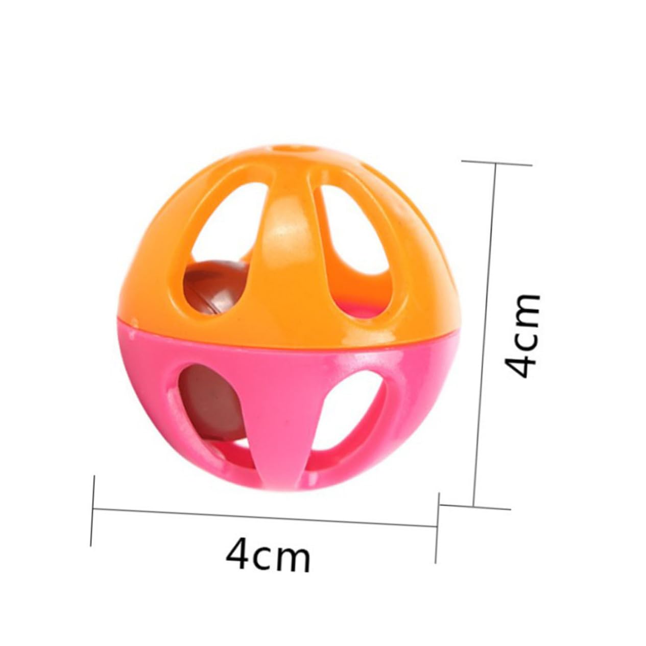 TOYANDONA 50pcs Cat Bell Balls for Cats Fun Teaser Balls to Engage Curiosity and Prevent Scratching Random Colors Random Color