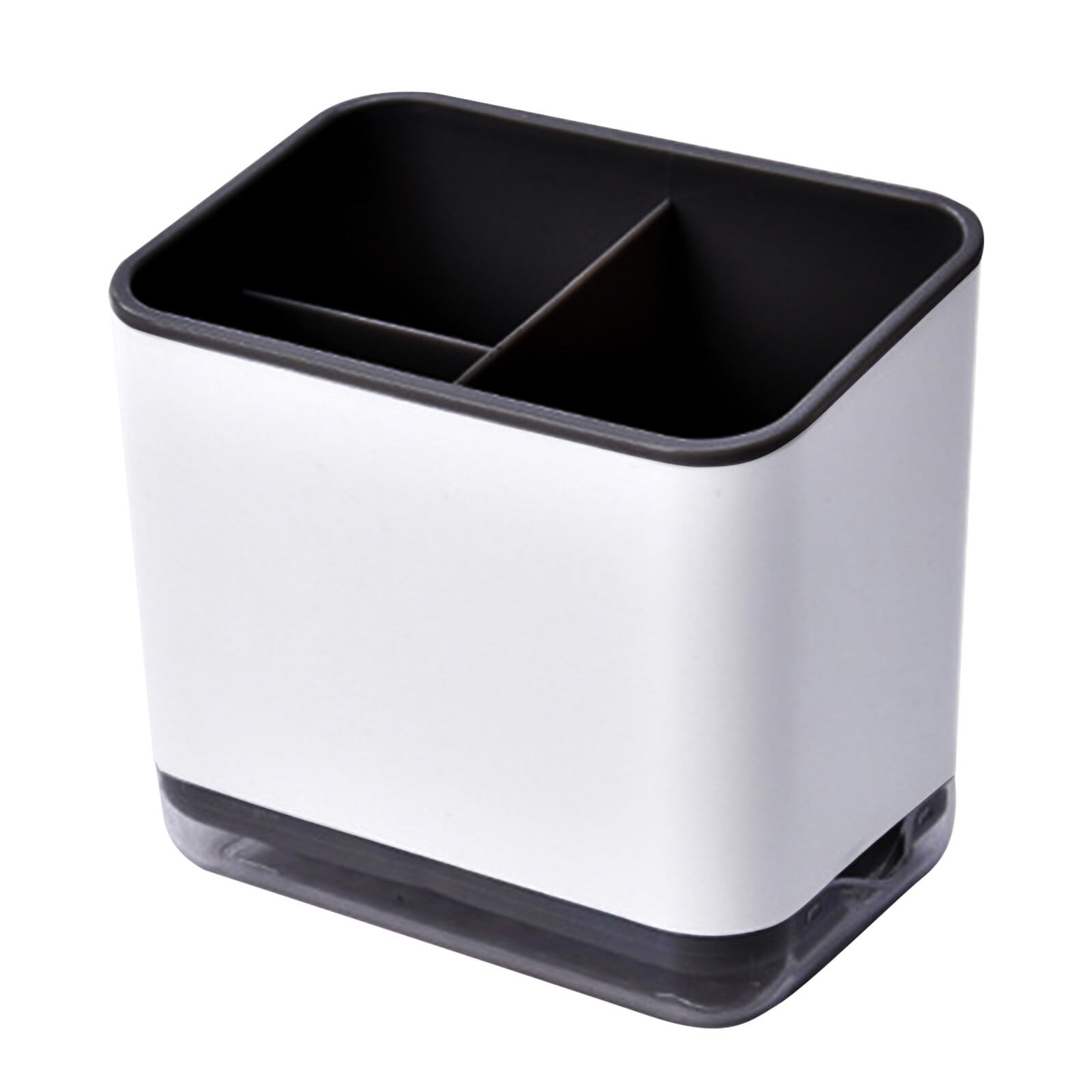 Greyoe Grey Oe Utensil Holder, Cutlery Drainer, 3-Compartment Cutlery Holder, Black