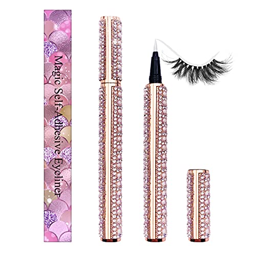 Eyelash Glue for False Lashes Waterproof Lash Glue Pen Super Strong-Hold Eyeliner Lash Glue Lash Adhesive Pen Eyeliner Glue Latex-Freeï¼ˆClearï¼‰