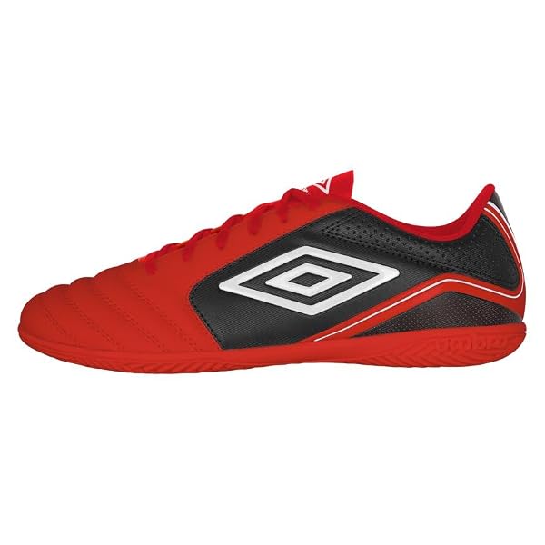 Umbro Boy's Classico 12 Indoor Jr. Soccer Shoe, Red/White/Black, 5.5Y by Umbro - Used condition - US$23.80