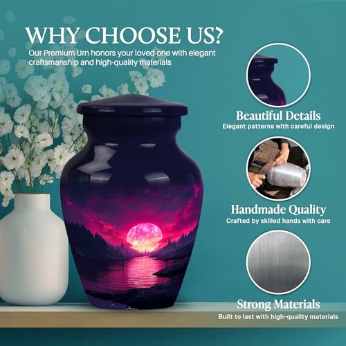 Image of Beach Urn - Memorial Keepsakes for Human - 3 Inch - Pack of 2 - Urns for Ashes for Men & Women - Funeral Urn for Ashes - Decorative Urns for Human Ash