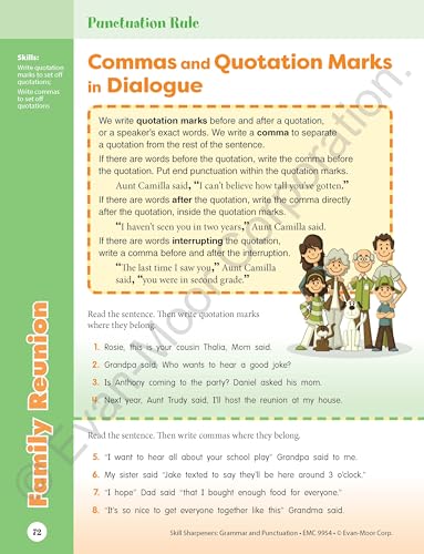 Evan-Moor Educational Publishers 9954 Evan-Moor Skill Sharpeners Grammar And Punctuation Workbook, Grade 4, Nouns, Verbs, Sentence Structure, Subject, Predicate, Language Handbook thumb #5