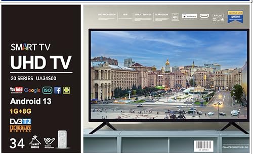 iDOME - TV inteligente LED de 32 pulgadas HD Ready 2xHDMI 2xUSB WIFI T2 ANDROID 13 220v Reino Unido