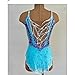 ZYDANC Artistic Gymnastics Leotard Activewear Rhythmic Gymnastics Dress Sleeveless Skating Competition Outfit,Blue,7_10Years
