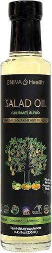 Aceite de ensalada natural Reemplazo de aceite de oliva Bajo en grasa saturada y alto en Omega 3,6 y 9 Formulado por Dr. (12 oz)